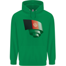 Curled Afghanistan Flag Afghan Day Football Mens 80% Cotton Hoodie Irish Green