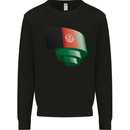 Curled Afghanistan Flag Afghan Day Football Mens Sweatshirt Jumper Black