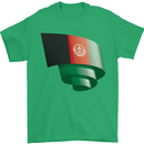 Curled Afghanistan Flag Afghan Day Football Mens T-Shirt 100% Cotton Irish Green