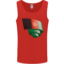 Curled Afghanistan Flag Afghan Day Football Mens Vest Tank Top Red