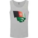 Curled Afghanistan Flag Afghan Day Football Mens Vest Tank Top Sports Grey