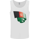 Curled Afghanistan Flag Afghan Day Football Mens Vest Tank Top White