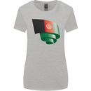 Curled Afghanistan Flag Afghan Day Football Womens Wider Cut T-Shirt Sports Grey