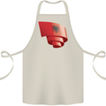 Curled Albania Flag Albanian Day Football Cotton Apron 100% Organic Natural