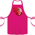 Curled Albania Flag Albanian Day Football Cotton Apron 100% Organic Pink