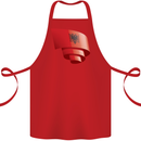 Curled Albania Flag Albanian Day Football Cotton Apron 100% Organic Red
