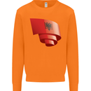 Curled Albania Flag Albanian Day Football Mens Sweatshirt Jumper Orange