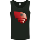 Curled Albania Flag Albanian Day Football Mens Vest Tank Top Black