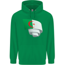 Curled Algeria Flag Algerian Day Football Childrens Kids Hoodie Irish Green