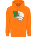 Curled Algeria Flag Algerian Day Football Childrens Kids Hoodie Orange