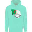 Curled Algeria Flag Algerian Day Football Childrens Kids Hoodie Peppermint
