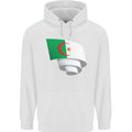 Curled Algeria Flag Algerian Day Football Childrens Kids Hoodie White