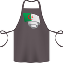 Curled Algeria Flag Algerian Day Football Cotton Apron 100% Organic Dark Grey