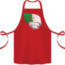 Curled Algeria Flag Algerian Day Football Cotton Apron 100% Organic Red