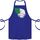 Curled Algeria Flag Algerian Day Football Cotton Apron 100% Organic Royal Blue