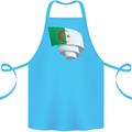 Curled Algeria Flag Algerian Day Football Cotton Apron 100% Organic Turquoise