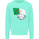 Curled Algeria Flag Algerian Day Football Kids Sweatshirt Jumper Peppermint