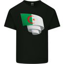 Curled Algeria Flag Algerian Day Football Mens Cotton T-Shirt Tee Top Black