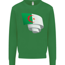 Curled Algeria Flag Algerian Day Football Mens Sweatshirt Jumper Irish Green