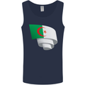 Curled Algeria Flag Algerian Day Football Mens Vest Tank Top Navy Blue