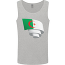 Curled Algeria Flag Algerian Day Football Mens Vest Tank Top Sports Grey
