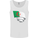 Curled Algeria Flag Algerian Day Football Mens Vest Tank Top White