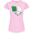 Curled Algeria Flag Algerian Day Football Womens Petite Cut T-Shirt Light Pink