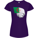 Curled Algeria Flag Algerian Day Football Womens Petite Cut T-Shirt Purple