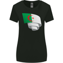 Curled Algeria Flag Algerian Day Football Womens Wider Cut T-Shirt Black