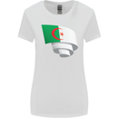 Curled Algeria Flag Algerian Day Football Womens Wider Cut T-Shirt White