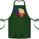 Curled Andorra Flag Andorran Day Football Cotton Apron 100% Organic Forest Green