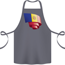 Curled Andorra Flag Andorran Day Football Cotton Apron 100% Organic Steel