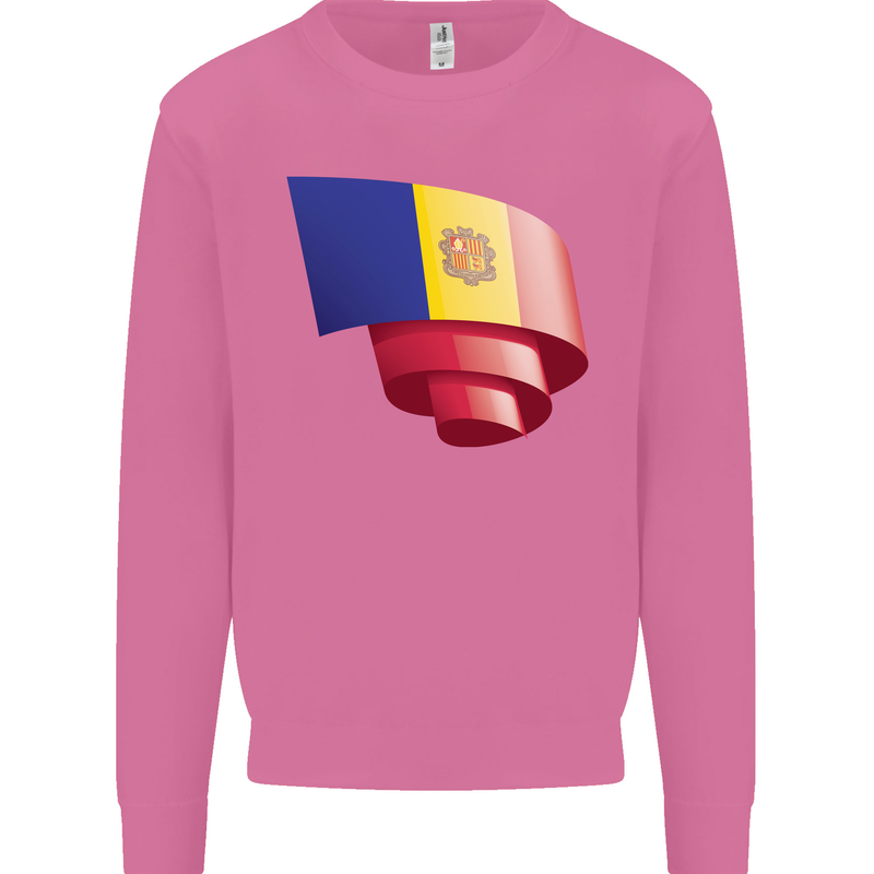 Curled Andorra Flag Andorran Day Football Mens Sweatshirt Jumper Azalea