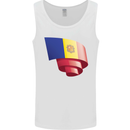 Curled Andorra Flag Andorran Day Football Mens Vest Tank Top White