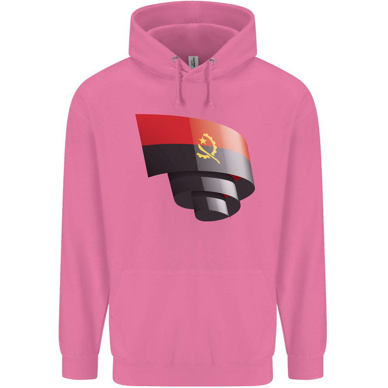 Curled Angola Flag Angolan Day Football Childrens Kids Hoodie Azalea
