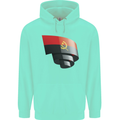 Curled Angola Flag Angolan Day Football Childrens Kids Hoodie Peppermint