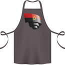 Curled Angola Flag Angolan Day Football Cotton Apron 100% Organic Dark Grey
