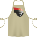 Curled Angola Flag Angolan Day Football Cotton Apron 100% Organic Khaki
