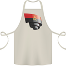 Curled Angola Flag Angolan Day Football Cotton Apron 100% Organic Natural