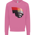 Curled Angola Flag Angolan Day Football Mens Sweatshirt Jumper Azalea