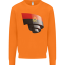 Curled Angola Flag Angolan Day Football Mens Sweatshirt Jumper Orange