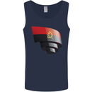 Curled Angola Flag Angolan Day Football Mens Vest Tank Top Navy Blue