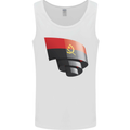 Curled Angola Flag Angolan Day Football Mens Vest Tank Top White