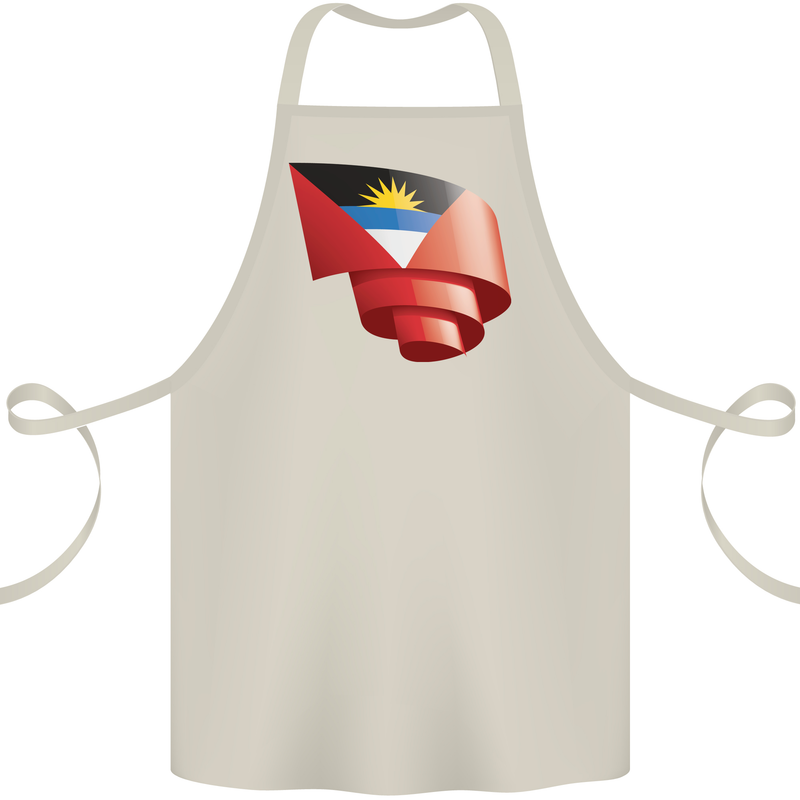 Curled Antigua and Barbuda Flag Day Football Cotton Apron 100% Organic Natural