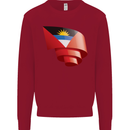 Curled Antigua and Barbuda Flag Day Football Kids Sweatshirt Jumper Red