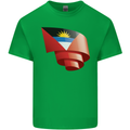 Curled Antigua and Barbuda Flag Day Football Kids T-Shirt Childrens Irish Green