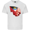 Curled Antigua and Barbuda Flag Day Football Kids T-Shirt Childrens White