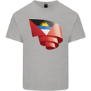 Curled Antigua and Barbuda Flag Day Football Mens Cotton T-Shirt Tee Top Sports Grey