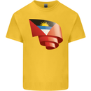 Curled Antigua and Barbuda Flag Day Football Mens Cotton T-Shirt Tee Top Yellow