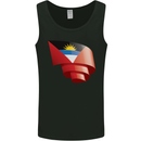 Curled Antigua and Barbuda Flag Day Football Mens Vest Tank Top Black